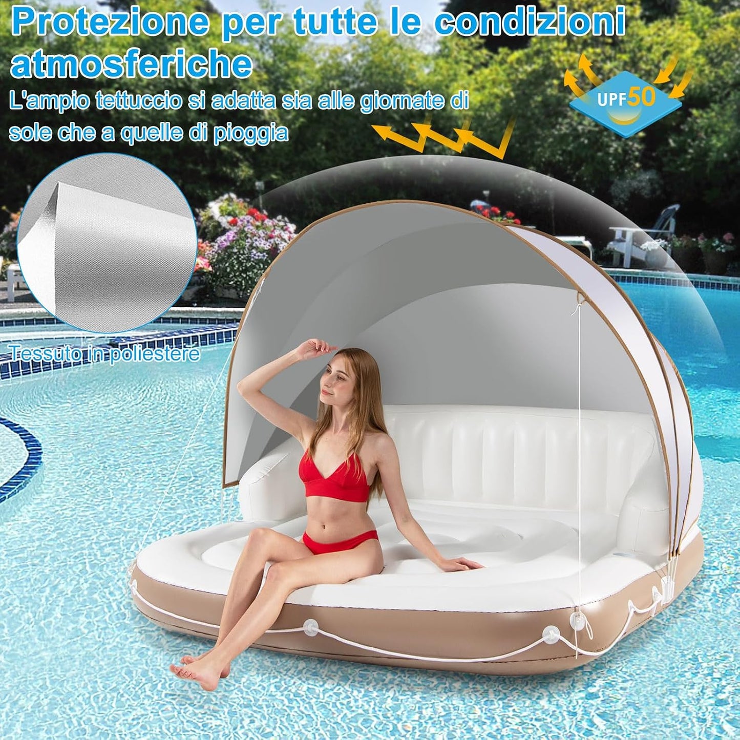 Materasso Gonfiabile con Tendalino